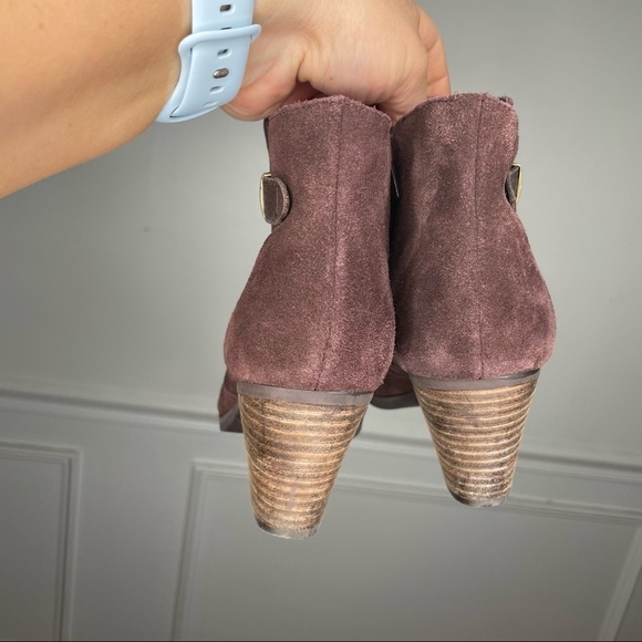 Seychelles Brown Suede Leather Ankle Strap Heeled Ankle Boots Womens 8 - Picture 10 of 13
